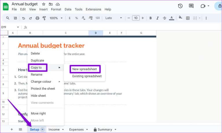 Copy-a-Google-Sheets-Worksheet-to-a-New-Spreadsheet-768x460-1 أفضل 3 طرق لإنشاء نسخة من ورقة عمل Google Sheets