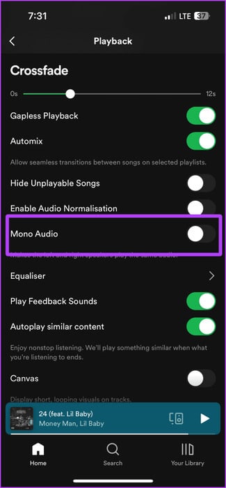 Disable-Mono-Audio-in-Spotify-on-Mobile-475x1024-1 كيفية جعل Spotify أعلى صوتًا على سطح المكتب والهاتف المحمول