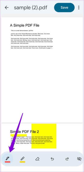 Draw-Option-for-PDF-in-Google-Drive-App-500x1024-1 كيفية إضافة تعليق توضيحي إلى ملف PDF باستخدام تطبيق Google Drive على Android