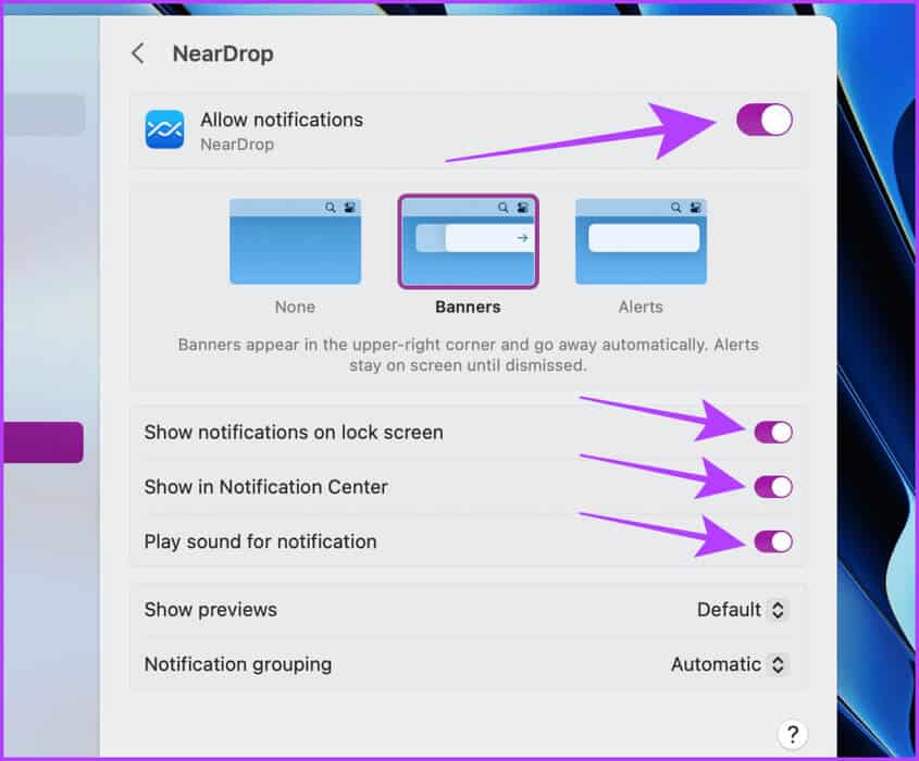 Enable-NearDrop-Notifications-1024x848-1 4 طرق لنقل الملفات بين Mac وAndroid لاسلكيًا