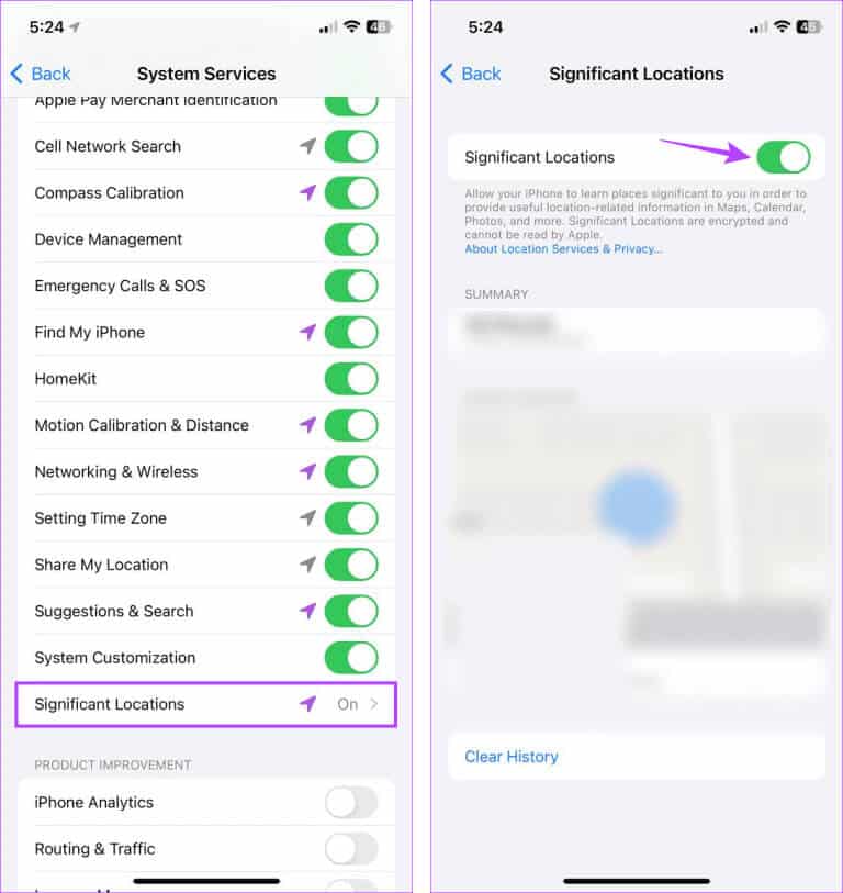Enable-Significant-Locations-768x813-1 8 إصلاحات لعدم عمل أو عدم توفر iOS 17 Check In على iPhone