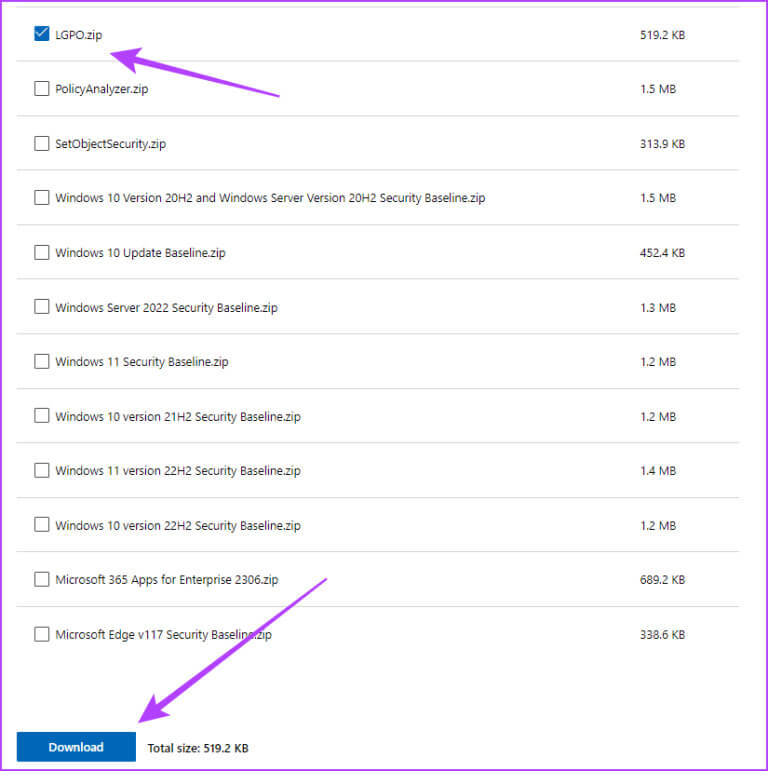 LGPO-Zip-Download-768x771-1 أفضل 4 طرق لعمل نسخة احتياطية لمحرر نهج المجموعة المحلي على Windows 11