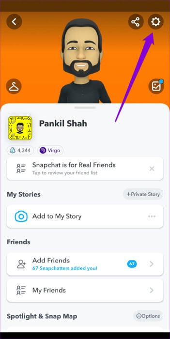 Open-Snapchat-App-Settings-3-513x1024-1 8 طرق لإصلاح عدم تشغيل مقاطع الفيديو في Snapchat على Android وiPhone