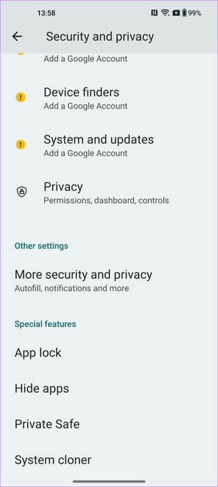 Security-Privacy-Center-2-459x1024-1 أفضل 8 نصائح وحيل OxygenOS 14 التي يجب أن تعرفها