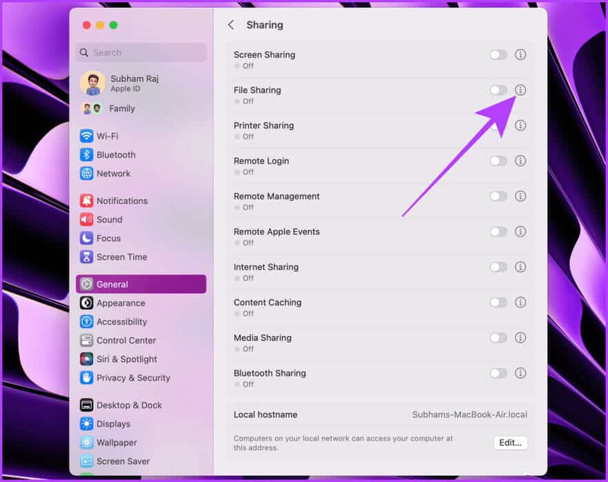 Sharing-Settings-Mac-1024x813-1 4 طرق لنقل الملفات بين Mac وAndroid لاسلكيًا
