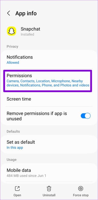 Snapchat-App-Permissions-2-500x1024-1 8 طرق لإصلاح عدم تشغيل مقاطع الفيديو في Snapchat على Android وiPhone