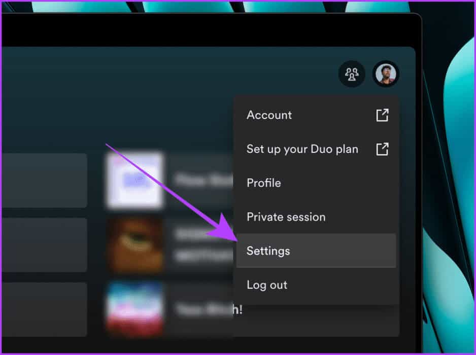 Spotify-Profile-Drop-Down-Menu-on-Desktop-1024x764-1 كيفية جعل Spotify أعلى صوتًا على سطح المكتب والهاتف المحمول