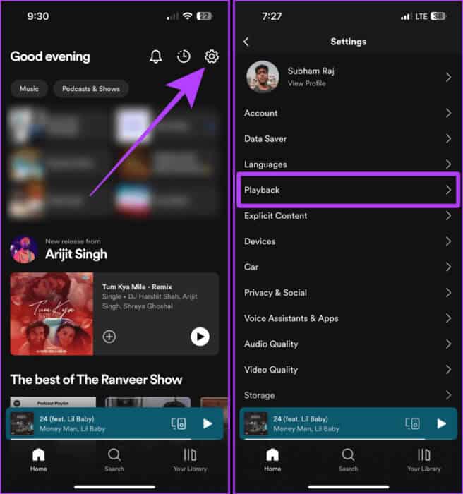 Spotify-Settings-on-Mobile كيفية جعل Spotify أعلى صوتًا على سطح المكتب والهاتف المحمول
