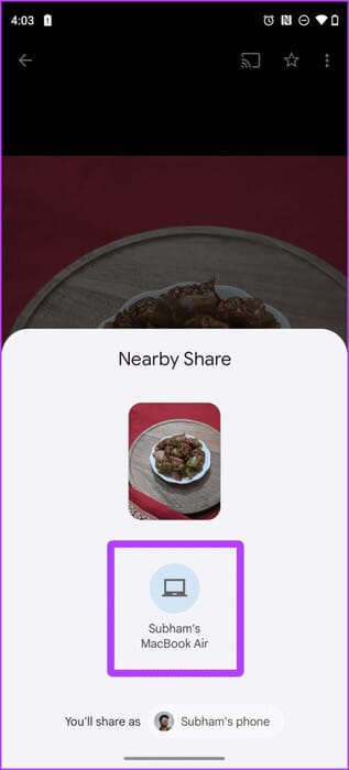 Transfer-files-via-Nearby-Share-463x1024-1 4 طرق لنقل الملفات بين Mac وAndroid لاسلكيًا