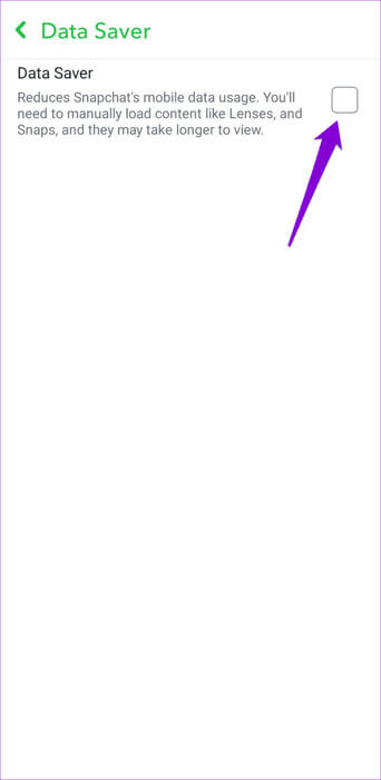 Turn-Off-Snapchat-Data-Saver-Mode-500x1024-1 8 طرق لإصلاح عدم تشغيل مقاطع الفيديو في Snapchat على Android وiPhone