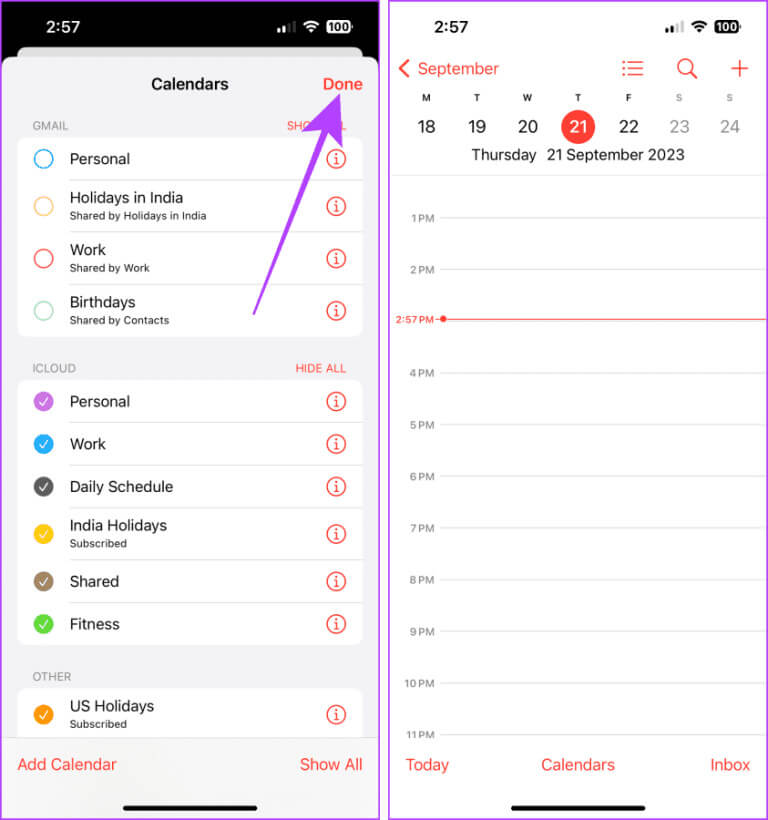 Turning-Off-Calendars-from-Calendar-app-on-iPhone-768x820-1 6 طرق سهلة لإزالة أو حذف Calendar من iPhone