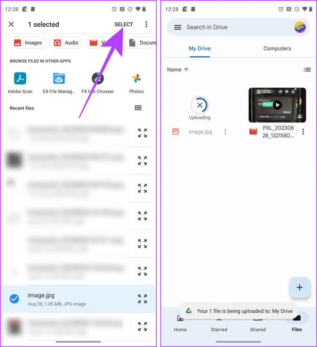 Upload-Files-to-Google-Drive-from-Android 4 طرق لنقل الملفات بين Mac وAndroid لاسلكيًا