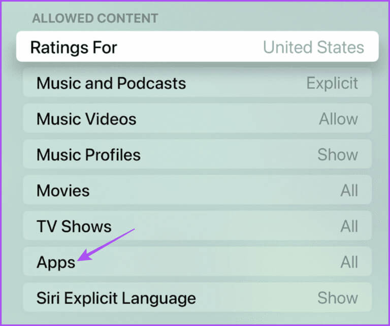 apps-allowed-content-parental-controls-apple-tv-768x642-1 كيفية إعداد أدوات الرقابة الأبوية على Apple TV