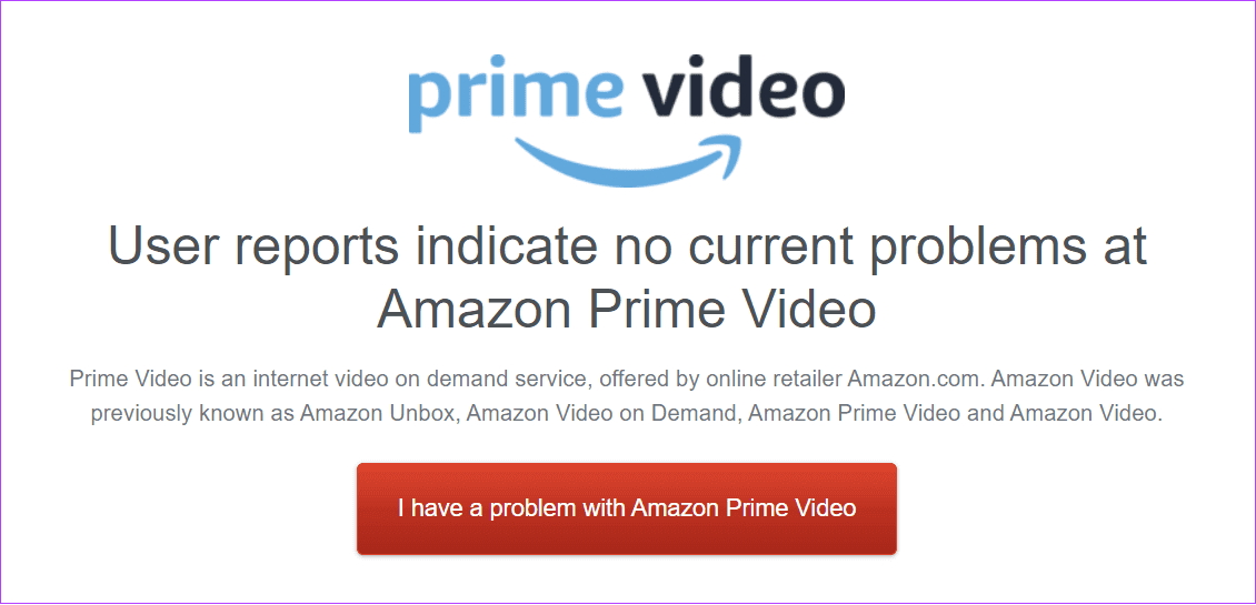 check-if-prime-video-is-down 10 طرق لإصلاح رمز الخطأ 5004 أو 5005 على Amazon Prime Video