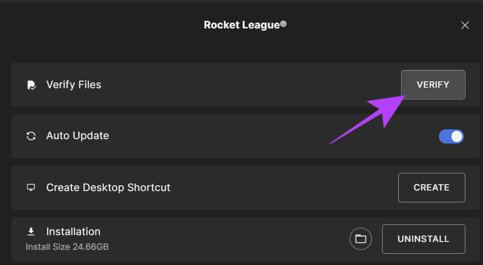 choose-verify 15 طريقة لإصلاح تعطل لعبة Rocket League أو تجمدها