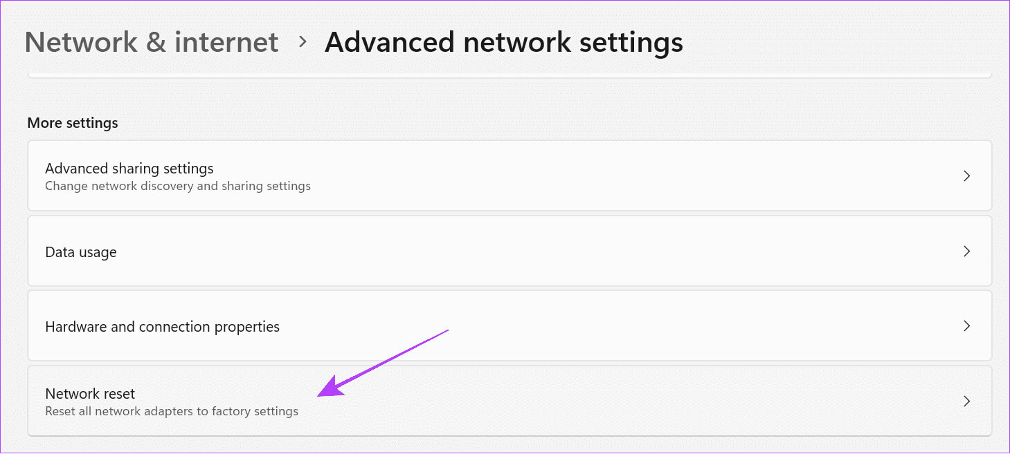 click-network-reset 12 طريقة لإصلاح رمز خطأ II-E1003 في Epic Games