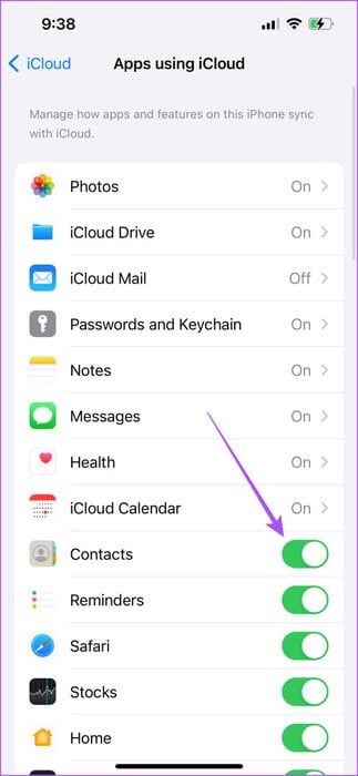 enable-contact-sync-for-icloud-iphone-473x1024-1 أفضل 7 إصلاحات لعدم مزامنة جهات اتصال Outlook على iPhone وMac