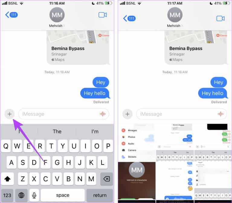 iOS-17-iMessage-open-Photos-768x671-1 19 أفضل ميزات ونصائح تطبيقي الرسائل وFaceTime على iOS 17.