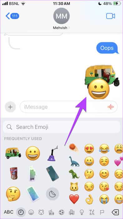 iOS-17-react-message-sticker-576x1024-1 19 أفضل ميزات ونصائح تطبيقي الرسائل وFaceTime على iOS 17.