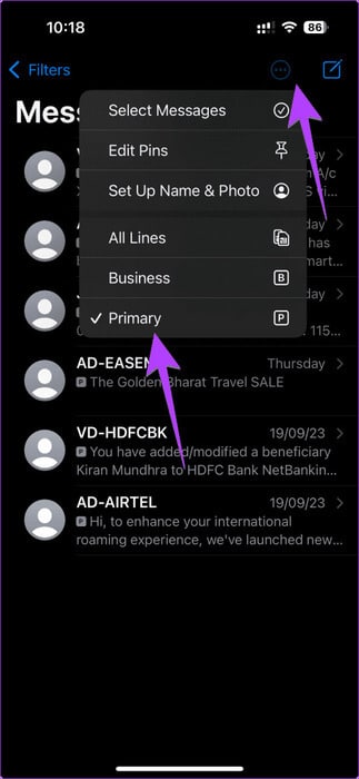 iOS-17-sort-messages-473x1024-1 19 أفضل ميزات ونصائح تطبيقي الرسائل وFaceTime على iOS 17.