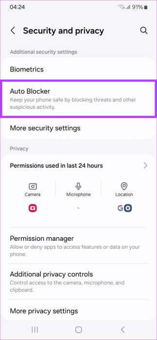 navigating-to-Settings-Security-and-Privacy-473x1024-1 8 أفضل نصائح وحيل Samsung One UI 6 التي يجب أن تعرفها
