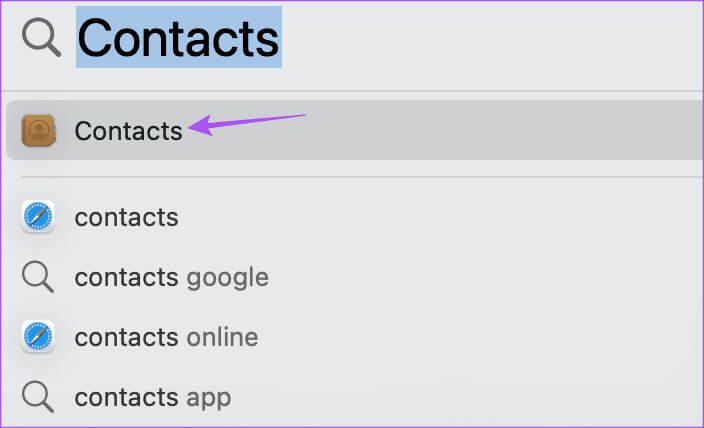 open-contacts-on-Mac أفضل 7 إصلاحات لعدم مزامنة جهات اتصال Outlook على iPhone وMac