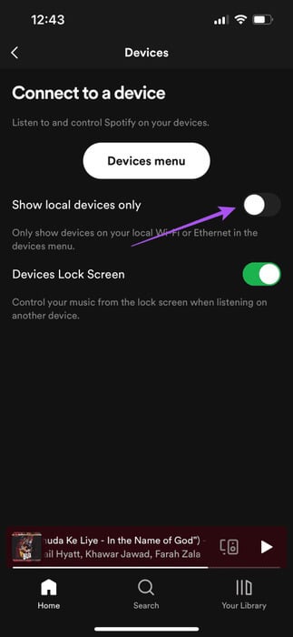 show-local-devices-only-spotify-mobile-473x1024-1 أفضل 6 إصلاحات لعدم مزامنة Spotify بين الهاتف المحمول وسطح المكتب