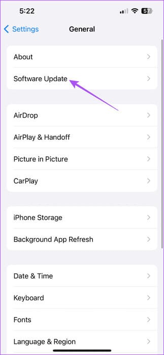 software-update-settings-iphone-473x1024-1 كيفية إرسال رسالة فيديو FaceTime على iPhone