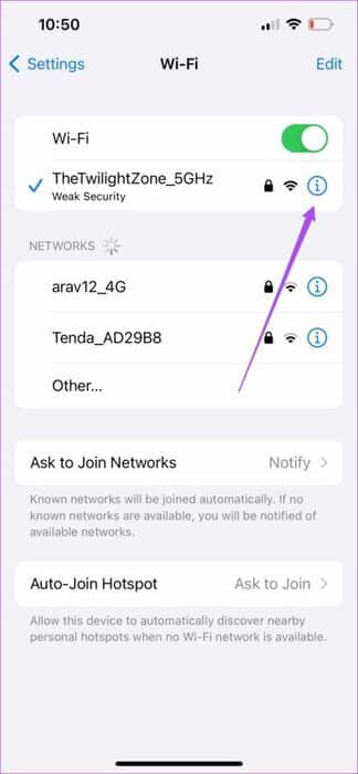 wifi-network-settings-iphone-474x1024-3 أفضل 6 إصلاحات لعدم مزامنة Spotify بين الهاتف المحمول وسطح المكتب