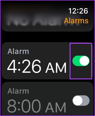 Alarm-Turned-on-Apple-Watch كيفية ضبط المنبه على Apple Watch