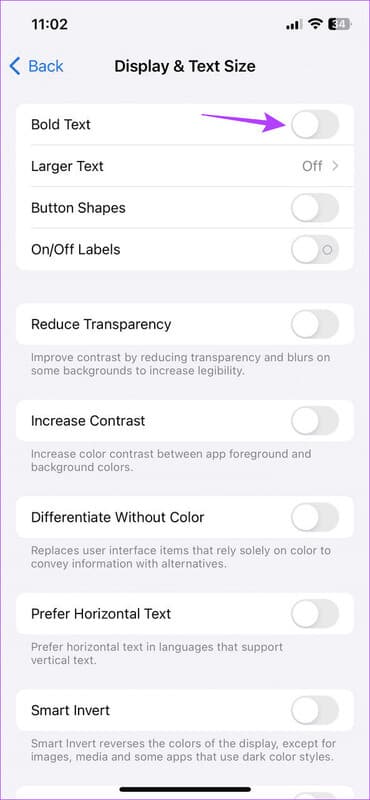 Bold-display-text كيفية تكبير لوحة المفاتيح على iPhone وiPad