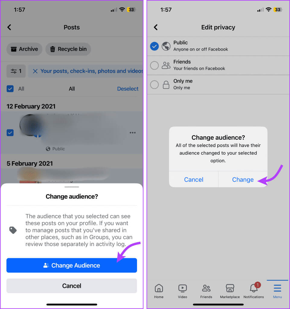 Change-Audience-for-All-or-Some-Posts-via-the-Facebook-App-4-961x1024-1 كيفية إخفاء جميع المنشورات على Facebook عن الجمهور أو الأصدقاء