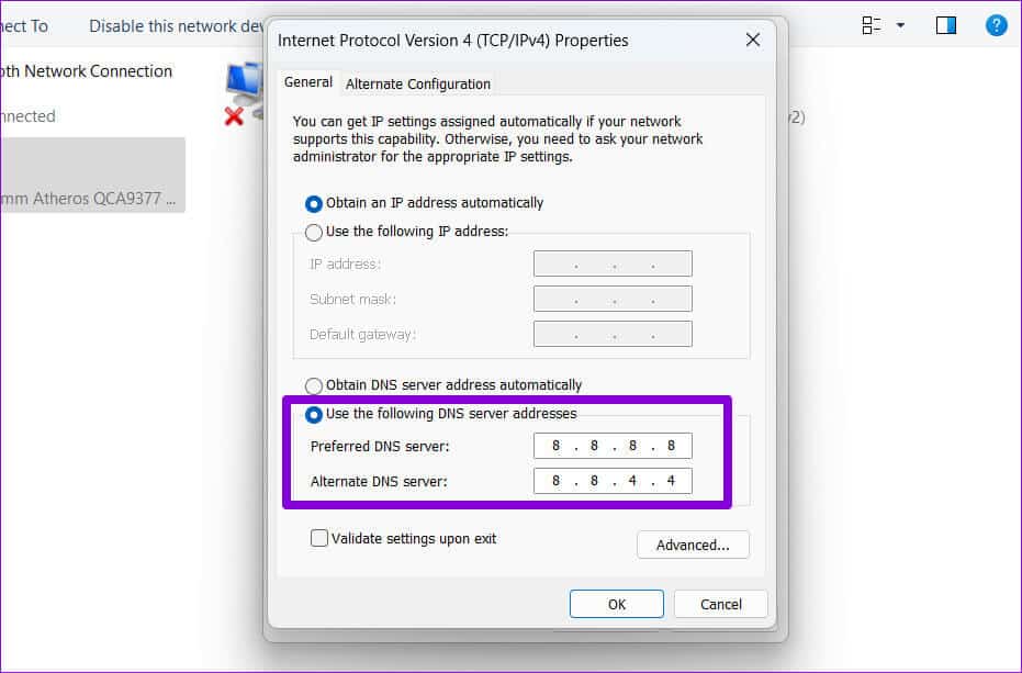 Change-DNS-from-Control-Panel-on-Windows-11 أفضل 8 طرق لإصلاح خطأ فشل تحميل صفحة الويب في Steam على Windows