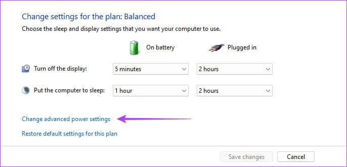 Change-advanced-power-settings-2 أفضل 7 إصلاحات لمشكلة شاشة الموت الزرقاء في وضع غير نشط على Windows 11