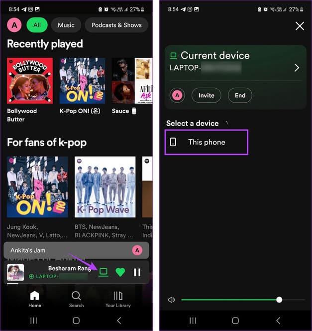 Change-output-device 10 طرق لإصلاح عدم عمل أو عدم توفر Spotify Jam