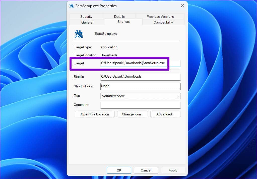 Check-File-Location-on-Windows أفضل 6 إصلاحات لخطأ لا يمكن الوصول إلى مسار الجهاز المحدد أو خطأ في الملف على Windows