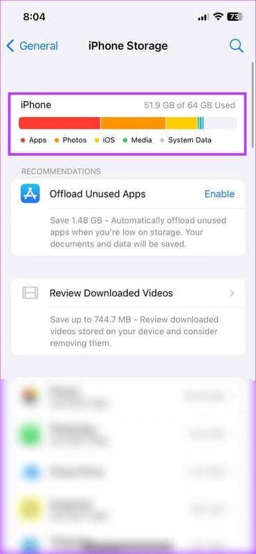 Check-iPhone-storage-5 8 إصلاحات لعدم عمل أو اختفاء ملفات GIF على iPhone
