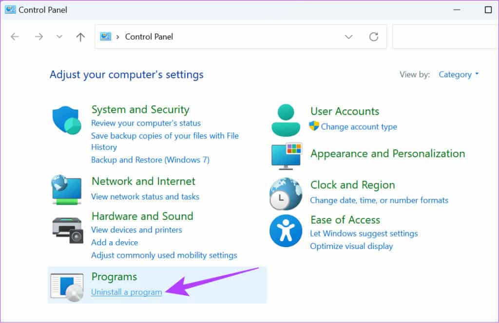 Choose-Uninstall-a-program-1-1024x664-1 كيفية تغيير موقع تثبيت Epic Games على Windows