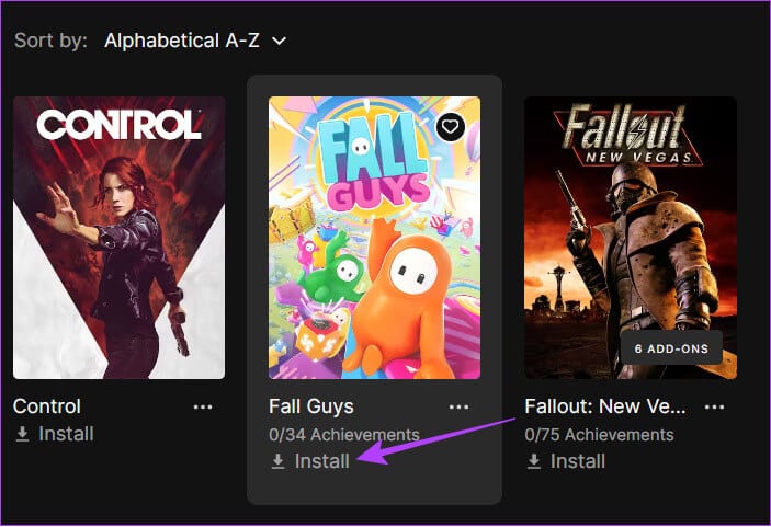 Click-Install-to-install-the-game-again كيفية تغيير موقع تثبيت Epic Games على Windows