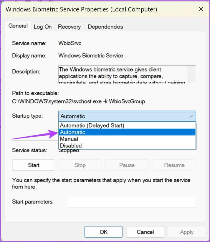 Click-on-Automatic 11 إصلاح لعدم توفر أو عدم عمل خيار Windows Hello Fingerprint