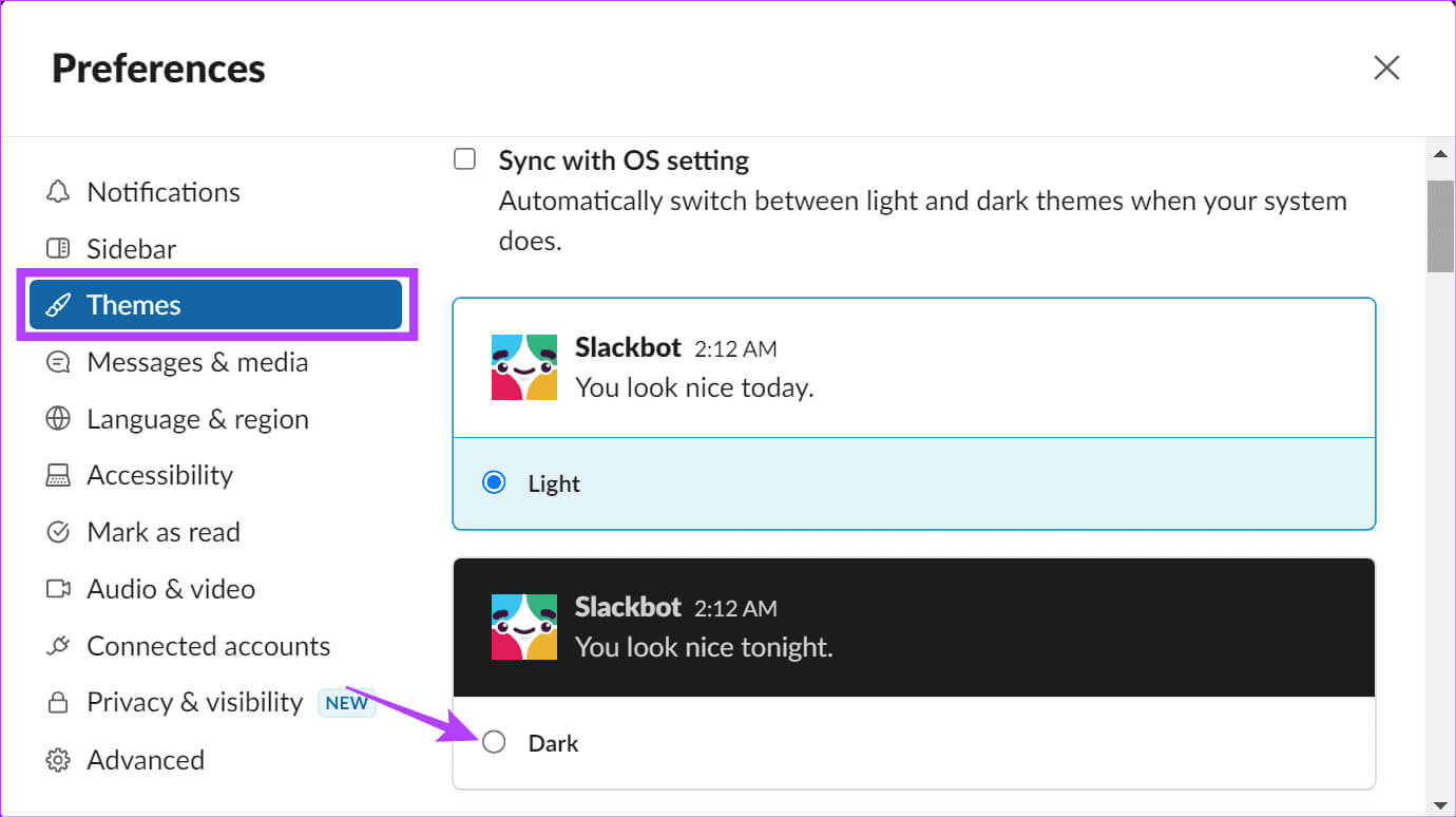 Click-on-Dark كيفية تشغيل Slack Dark Mode على أي جهاز