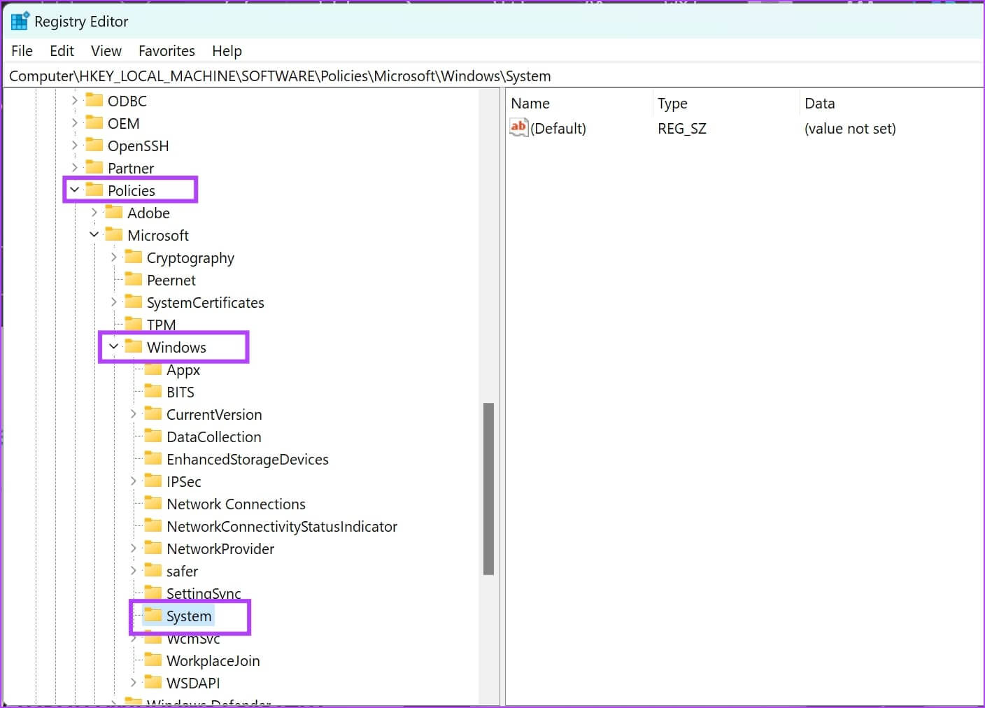 Click-on-Policies-Windows-and-System 11 إصلاح لعدم توفر أو عدم عمل خيار Windows Hello Fingerprint