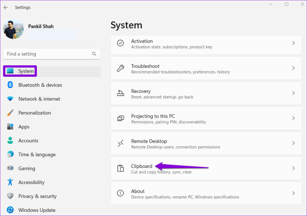 Clipboard-on-Windows-11-1024x723-1 5 إصلاحات لعدم عمل النسخ واللصق لسطح المكتب البعيد على Windows