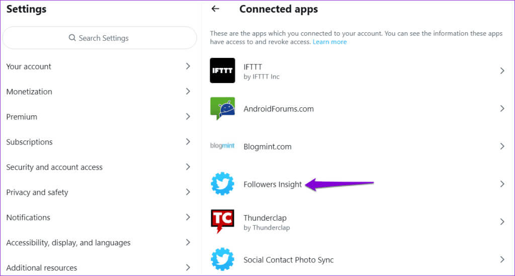 Connected-Apps-on-Twitter-Account-1024x548-1 أفضل 7 طرق لإصلاح استمرار تسجيل خروجي على Twitter