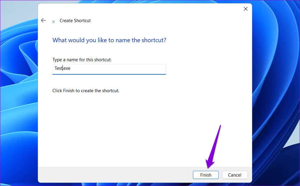 Create-Shortcut-Wizard-on-Windows أفضل 6 إصلاحات لخطأ لا يمكن الوصول إلى مسار الجهاز المحدد أو خطأ في الملف على Windows