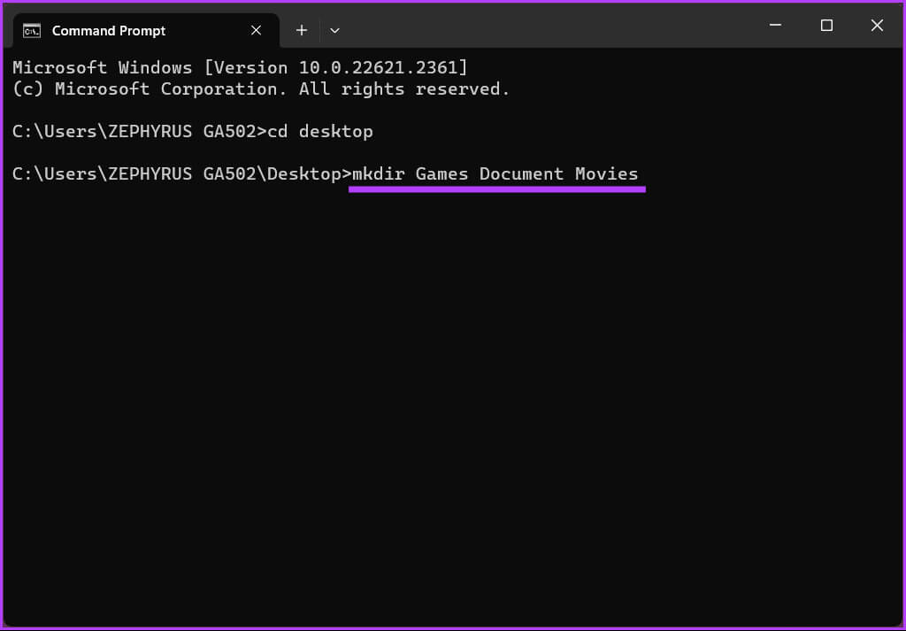 Create-a-Folder-or-File-from-Windows-Command-Prompt_4 كيفية إنشاء مجلد أو ملف باستخدام موجه أوامر Windows
