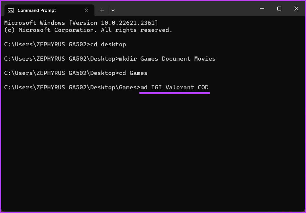 Create-a-Folder-or-File-from-Windows-Command-Prompt_8 كيفية إنشاء مجلد أو ملف باستخدام موجه أوامر Windows