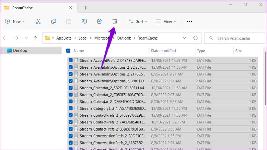 Delete-Outlook-Cache-1-1024x577-1 أفضل 7 طرق لإصلاح عدم عرض Microsoft Outlook لمحتوى البريد الإلكتروني على Windows