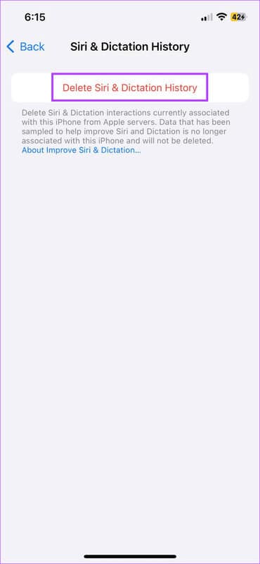 Delete-Siri-History-1 8 طرق لإصلاح iPad وiPhone عالق في اقتراحات Siri