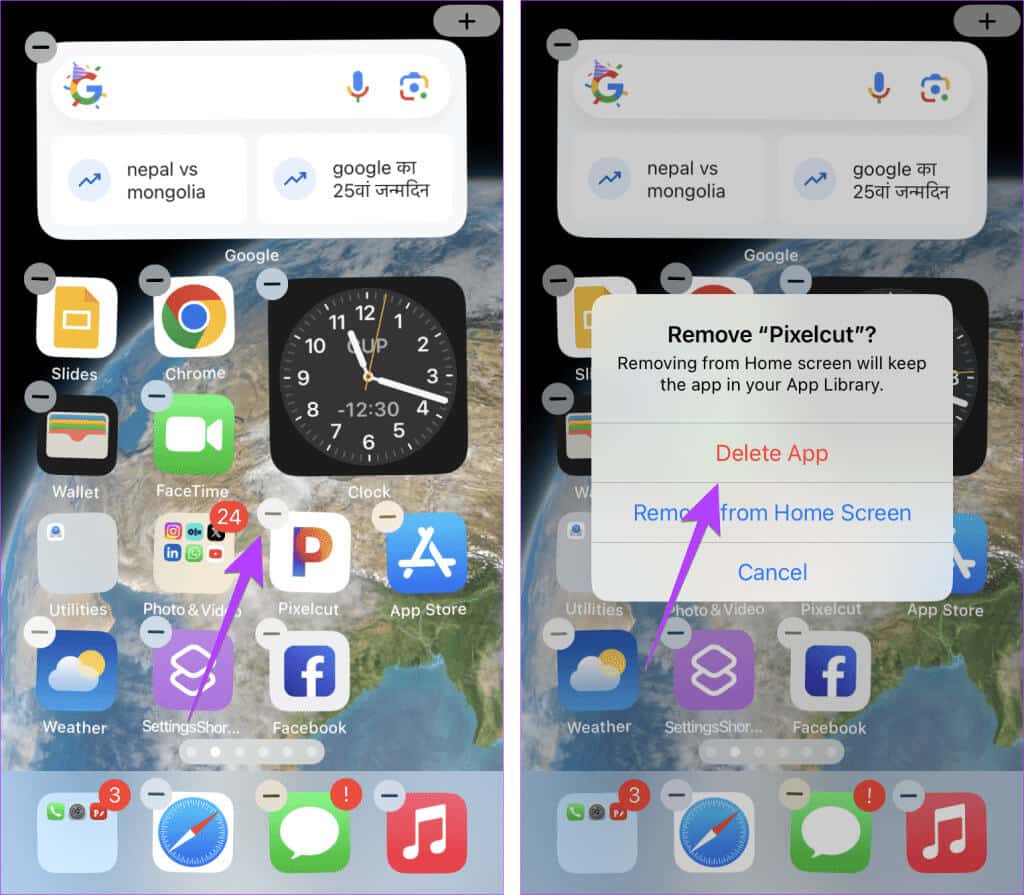 Delete-multiple-apps-iPhone-home-screen-1024x895-1 كيفية حذف تطبيقات متعددة بشكل مجمّع على iPhone أو iPad